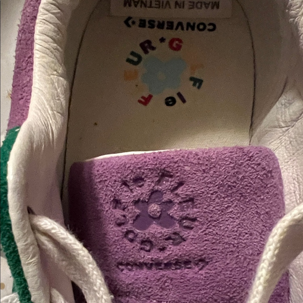 PRICE DROP Converse Men’s/Women's Tyler the Creator Purple and Green Sneakers - Picture 4 of 11